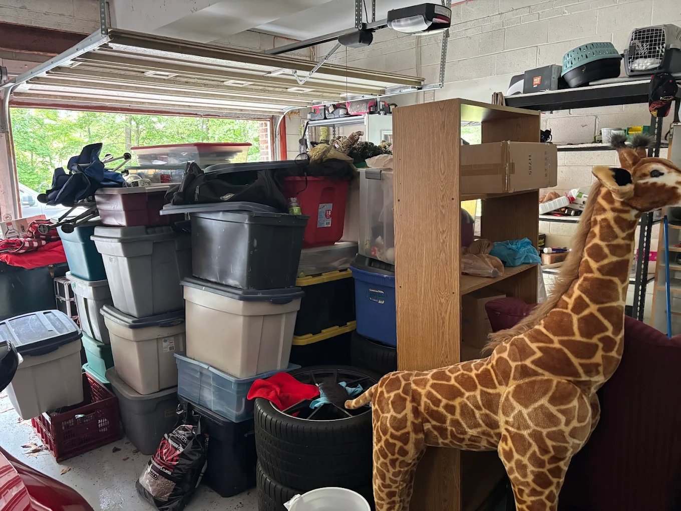 Cluttered garage clean-out in Maryland